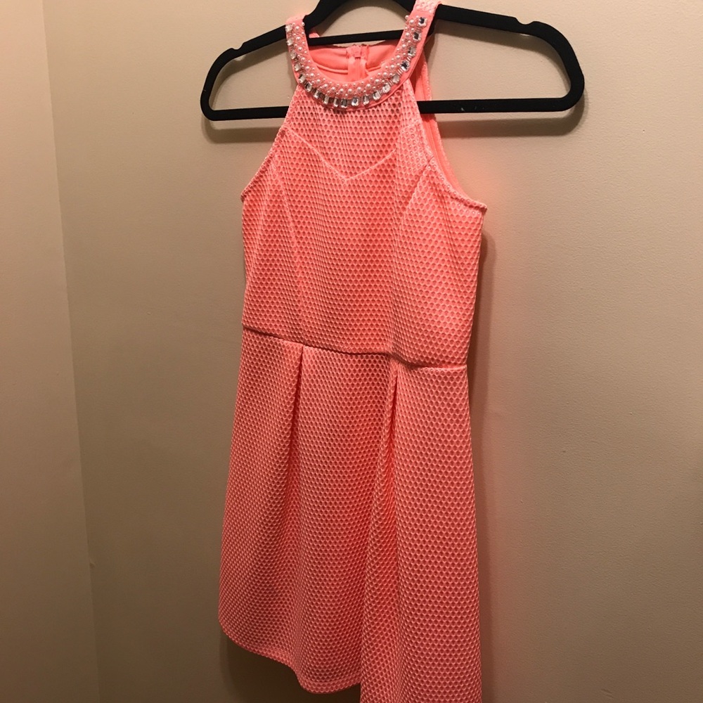 Girls beaded neck dress, Sz 12